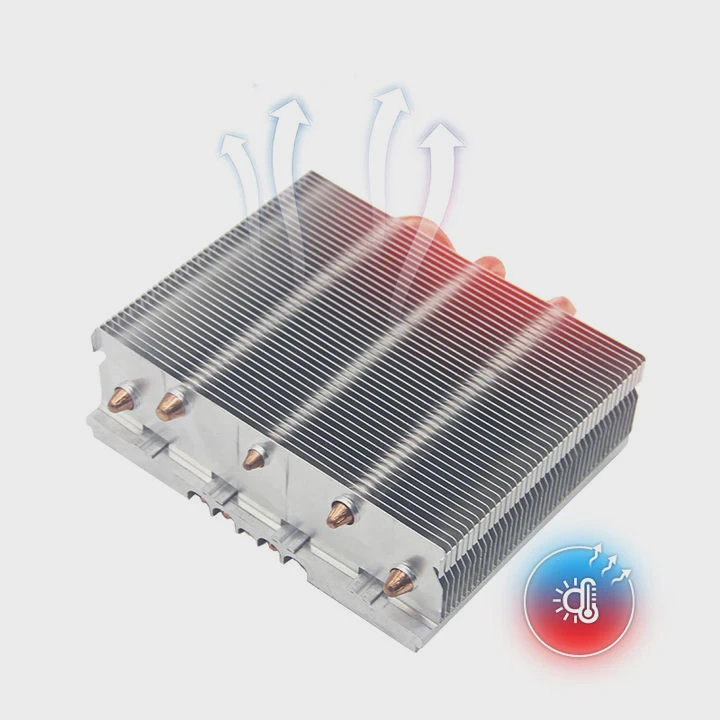 200W Led Aluminum Heat Sink With Copper Tube Fins