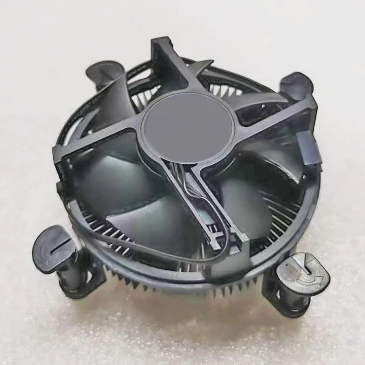 Black Cpu Cooler With Copper Heatsink For Intel Lga