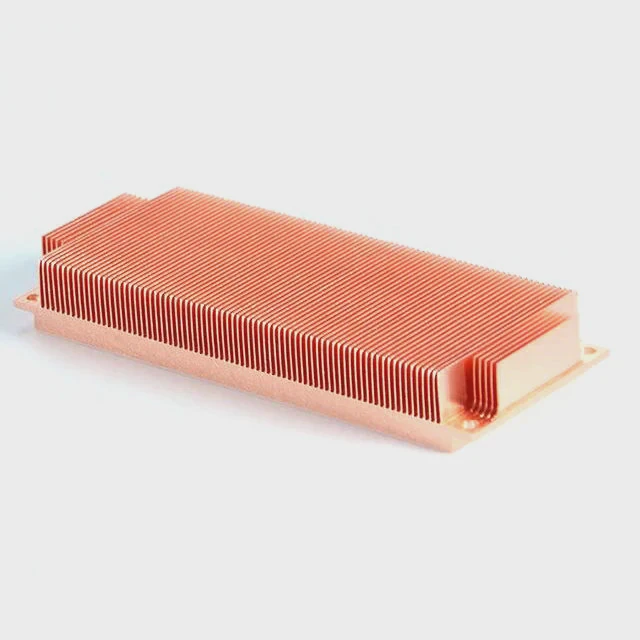 Custom Copper Heatsink With Skived & Bonded Fins