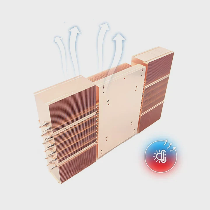 1400W Copper Heat Sink With Heat Pipe
