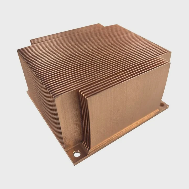 Igbt Copper Heatsink With Skived Fin Processing