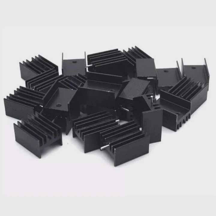 Amplifier & Cpu Black Anodized Aluminum Heatsink Enclosure