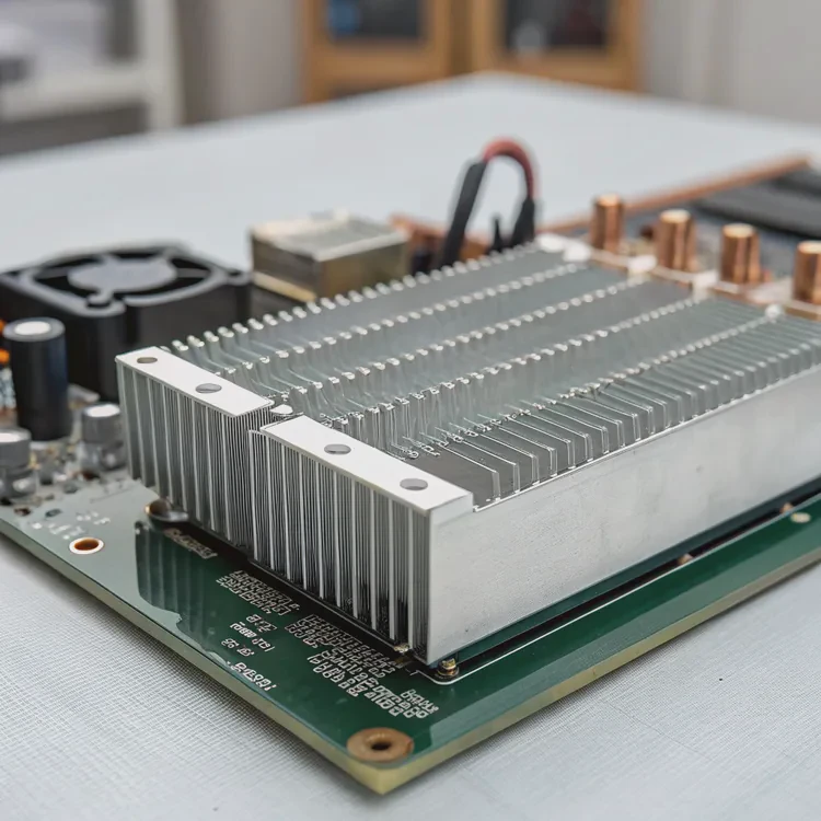 What is the function of a heat sink?