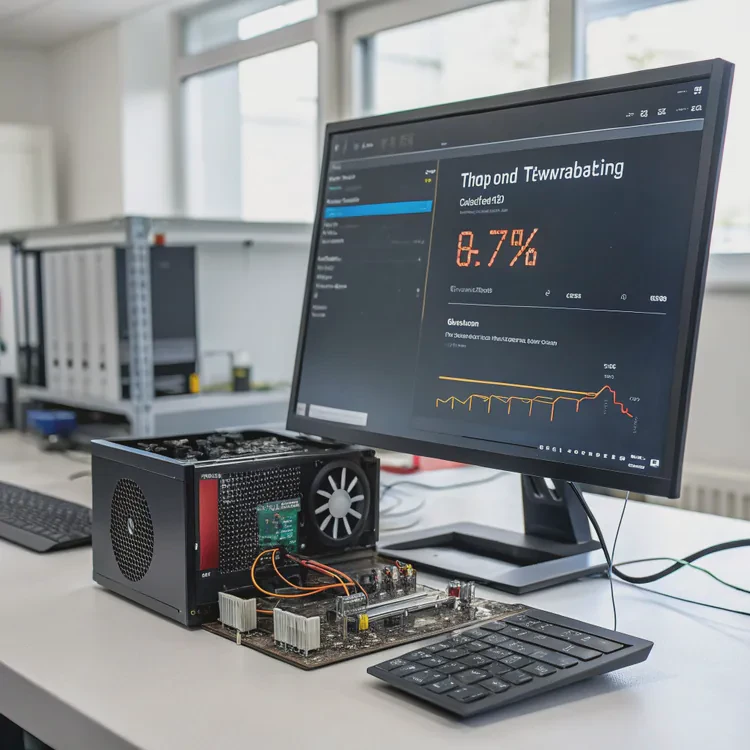 Modern black leather swivel desk chair