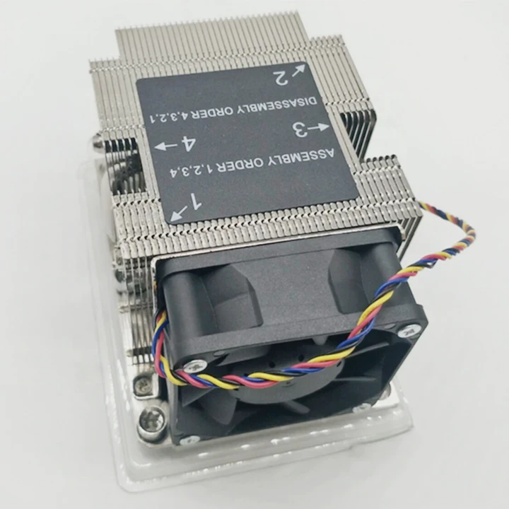 Lga3647 Stacked Fin Cpu Heatsink For 2U Server