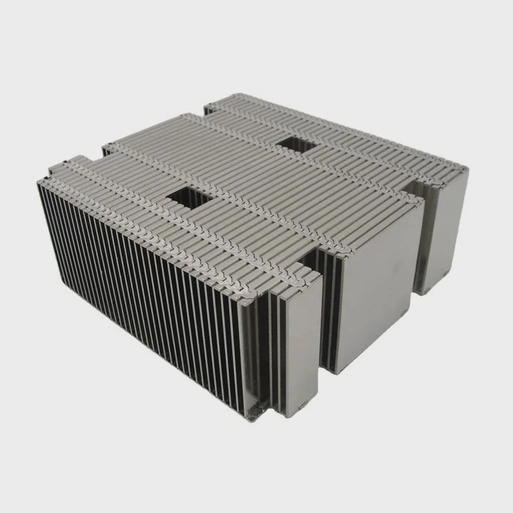 Aluminum Zipper Fin Sheet Metal Heatsink Custom