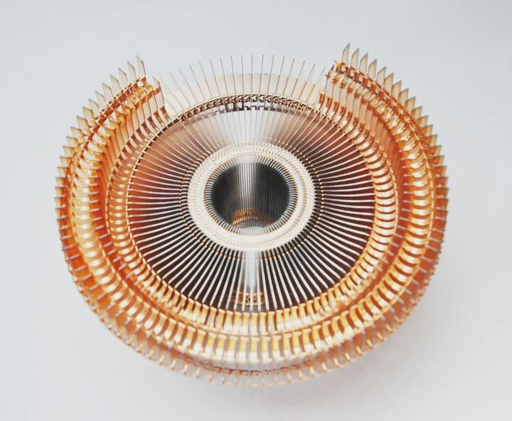 Copper Stacked Fin Led Heatsink For Indoor Lights