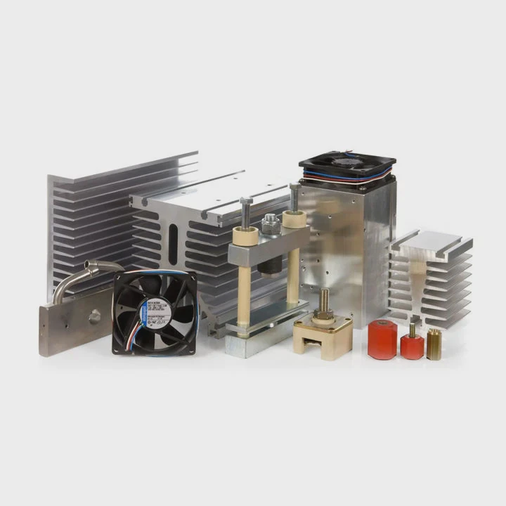 200 Mm Cnc Aluminum Stacked Fin Heatsink Custom