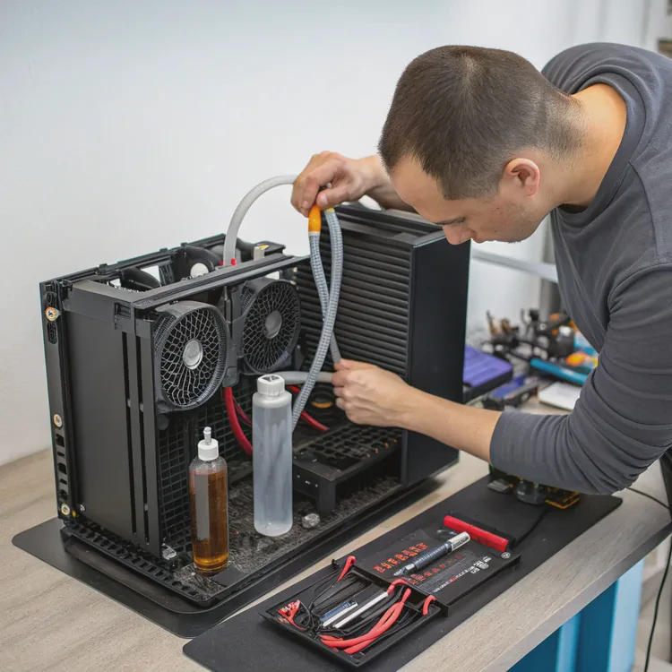 Handcrafted brown leather wallet with pockets