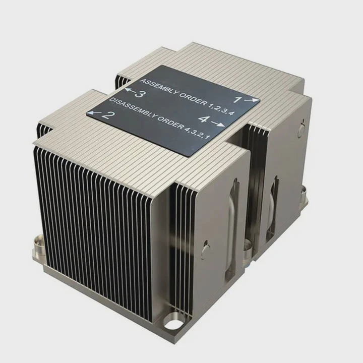 2U Server Cpu Cooler With 4 Heat Pipes Pwm Fan