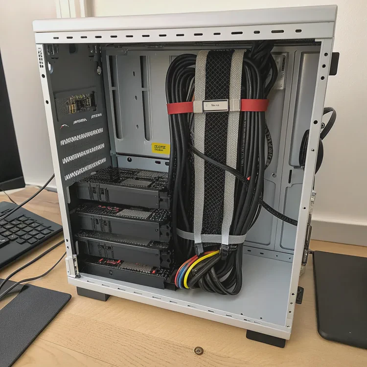 Black leather backpack with gold zippers