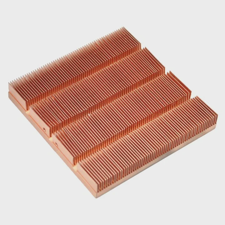 1U Copper Skived Fin Server Heatsink