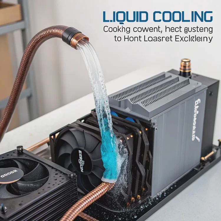 What liquid is used in liquid cooling?