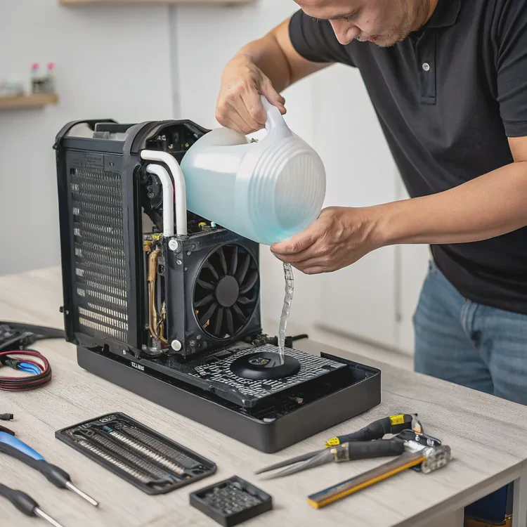 How to change water cooling liquid?