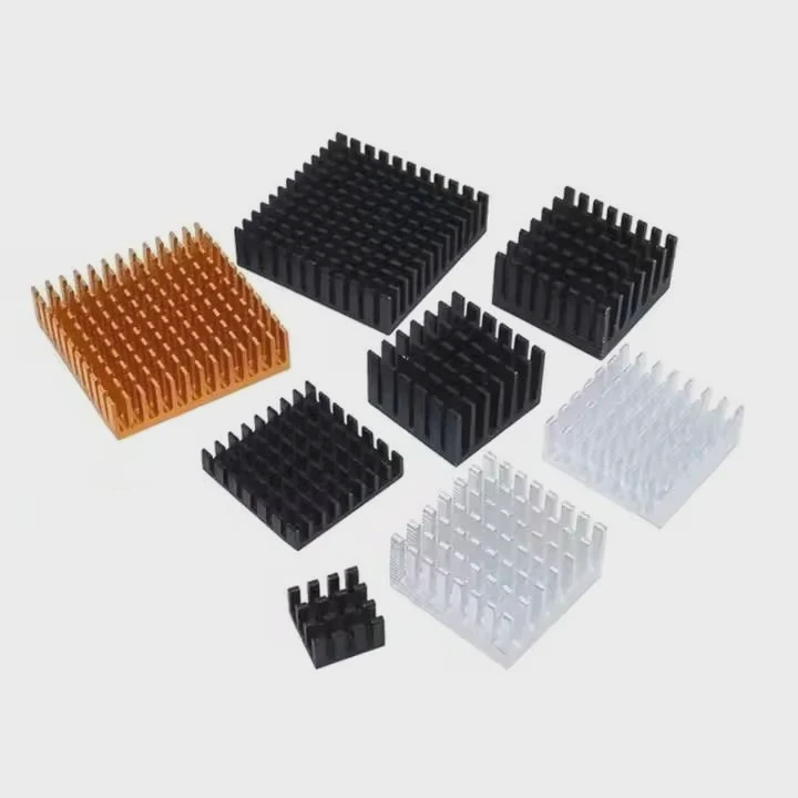 Square Aluminium-Alloy Heat-Sink With Cutbendweld Anodized Finish