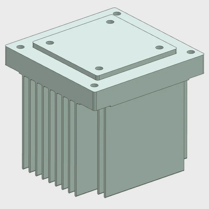 50Mm Wide Custom Aluminum Heat Sink