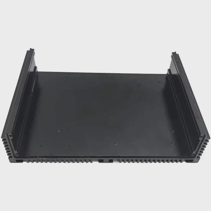 Black Anodized Custom Aluminum Heat Sink Extrusion
