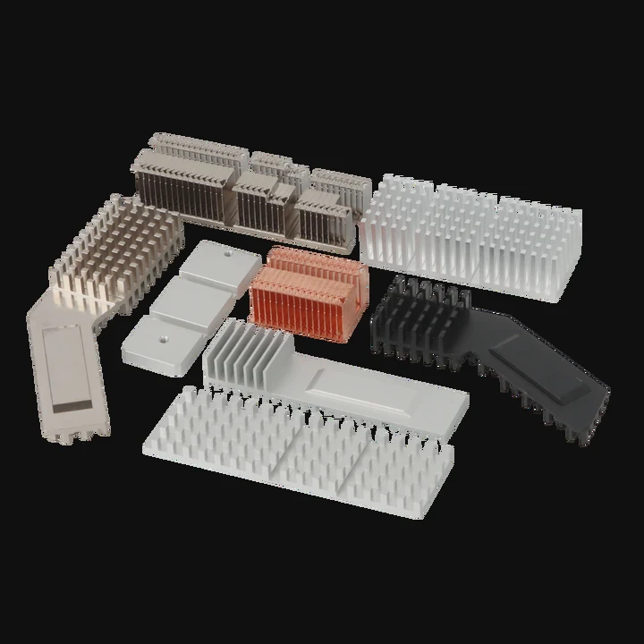 Cold-Forged 6000 Series Aluminum Heat Sink - Custom Cut