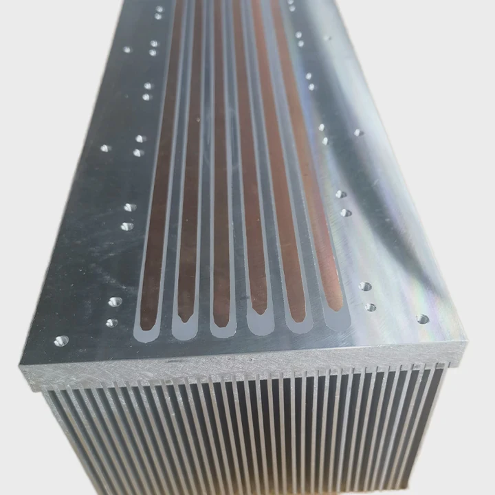 Aluminum-Copper Skived Bonded Pin-Fin Heatsink With Cutting Service