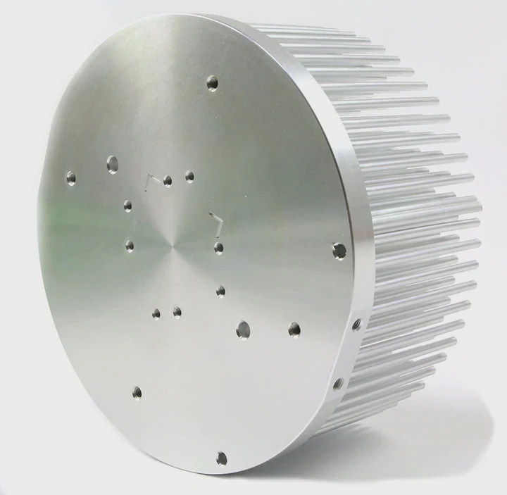 133Mm Silver Pin-Fin Heatsink For Grow-Light Aluminum Extrusion