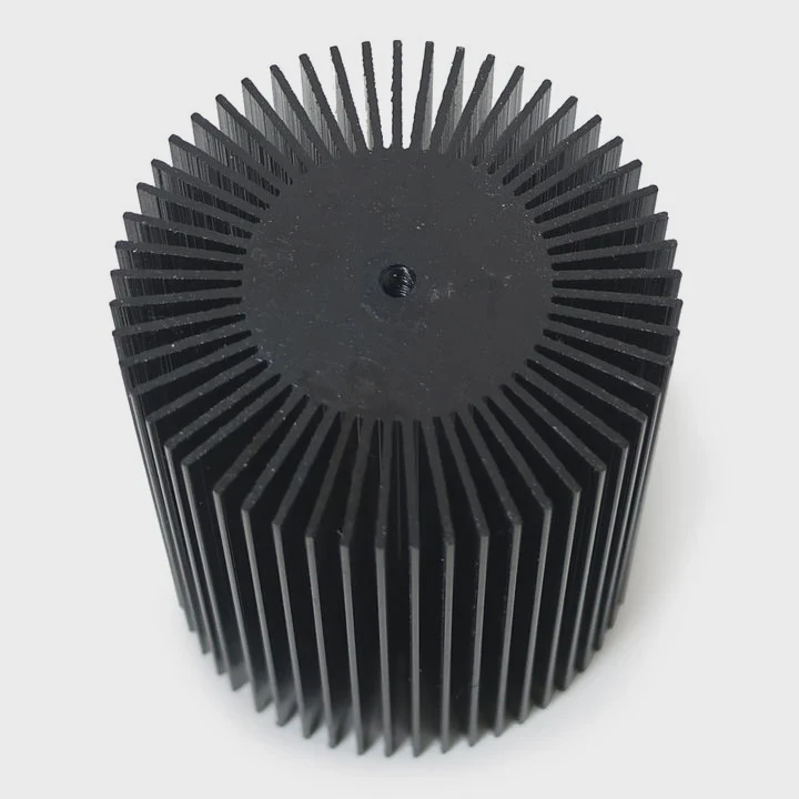 Custom Cnc Machined Anodized Round Aluminum Heatsink