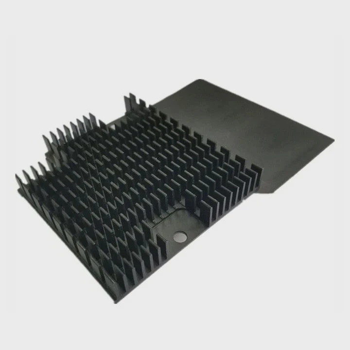 Custom 60616063 Black Anodized Aluminum Extruded Heat Sink