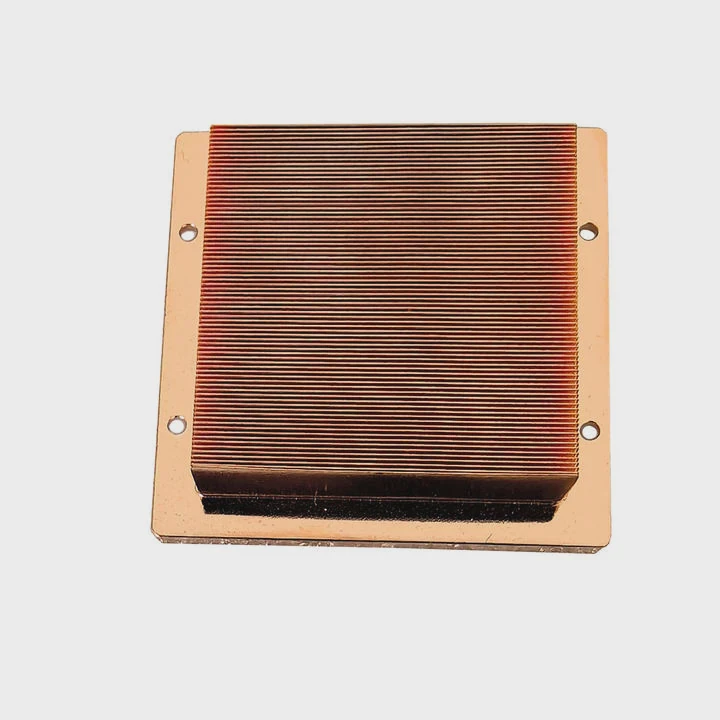 Custom Skived Welded Fin Heat Sink With Heat Pipe