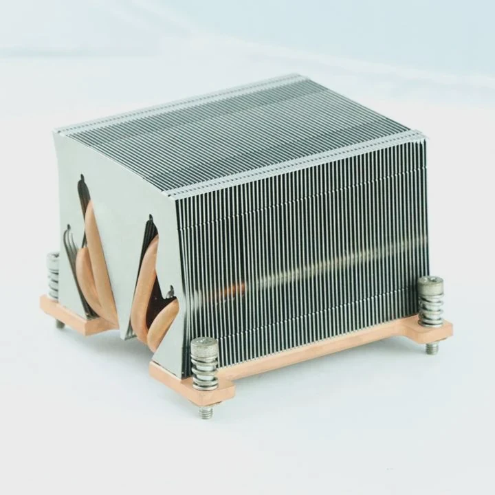 Custom Cpu Heat Sink With Heat Pipe Fins