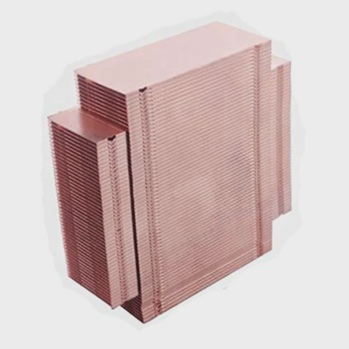 Copper Zipper Fin Radiator For Power Supply