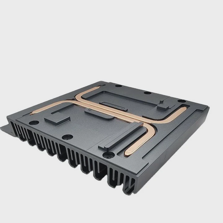 Oem Folded Fin Heat Sink With Heatpipe Assembly