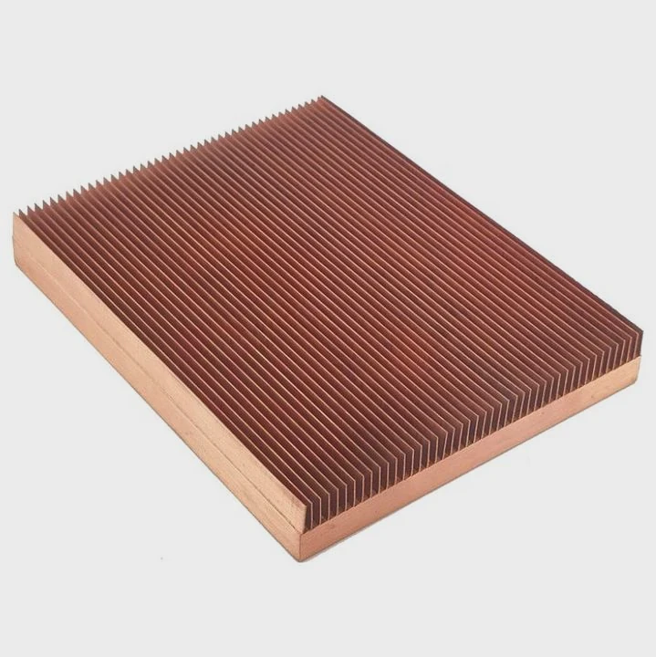 Copper Heat Pipe Sink With Folded Skived Fins