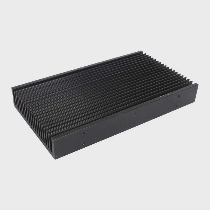 Black Zipper Fin Heat Sink With Cold Plate