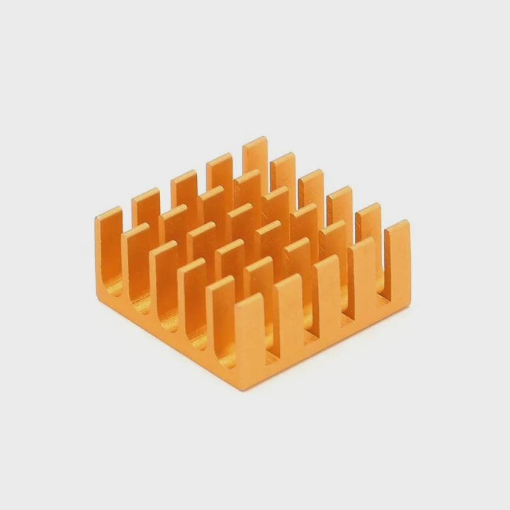 22X22X10Mm Golden Aluminum Heatsink For Led Ic