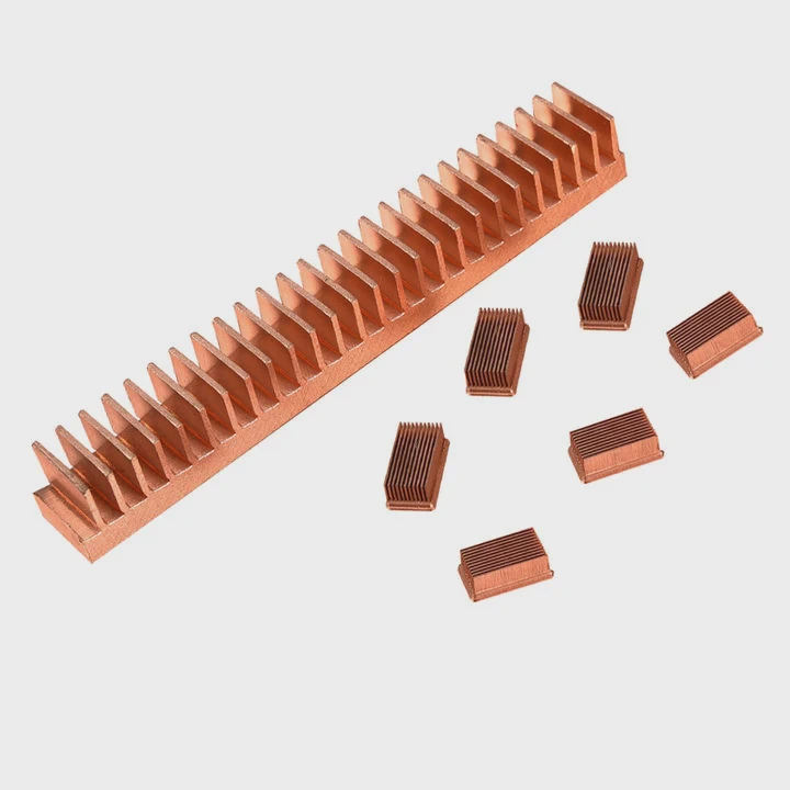Skived Copper Aluminum Heatsink For Electronics