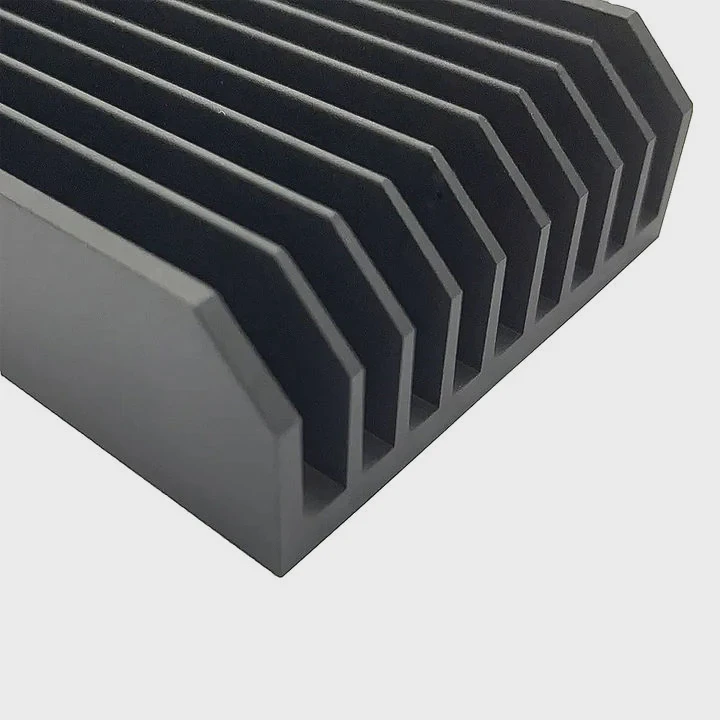 Black Aluminum Heat Sink For Industrial Cooling