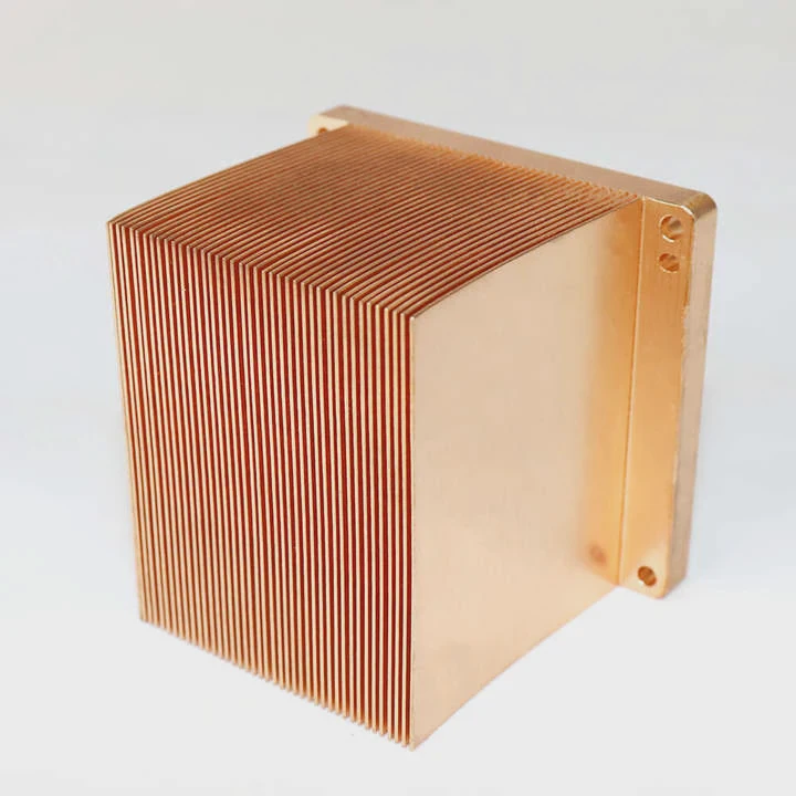 Skived Copper Led Heat Sink With Stamping