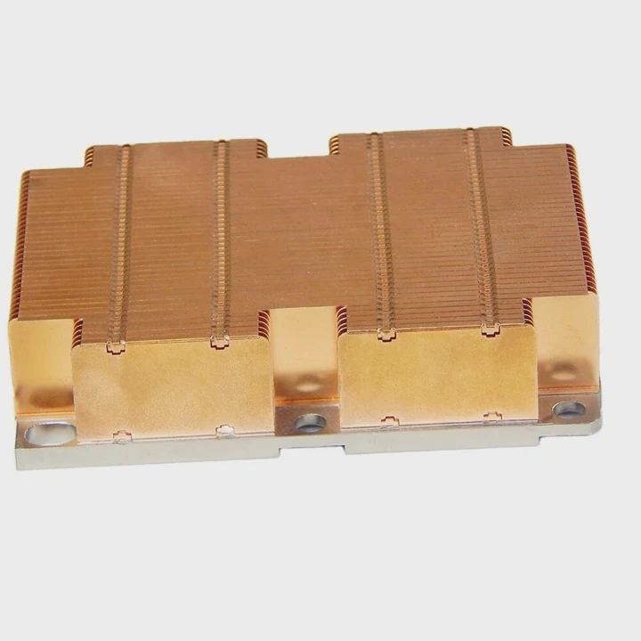 1U All-Copper Zipper Fin Server Cpu Cooler