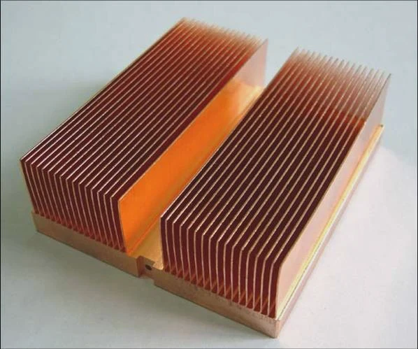 210X1145X50Mm Skived Fin Copper Heat Sink