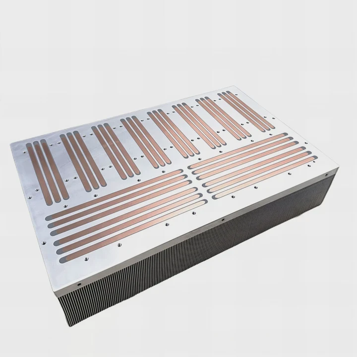 Aluminum Skived Fin Heat Sink With Copper Tube