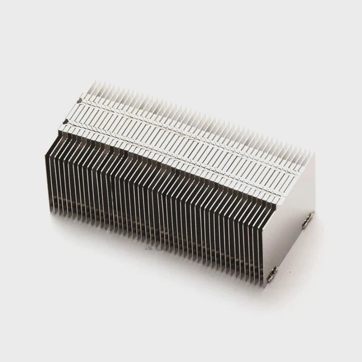 Custom Folded Zipper Fin Heatsink Cu + Al Combo