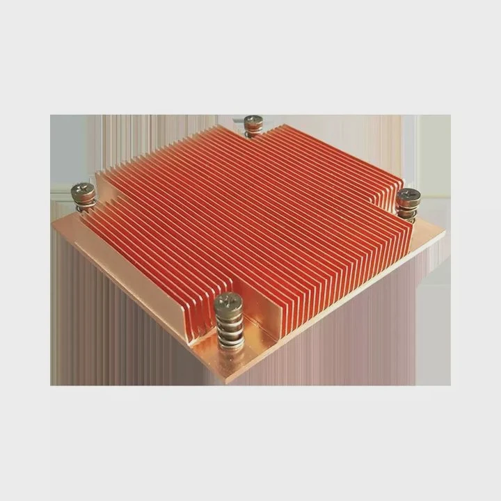 Large Copper Folded Fin Cpu Heatsink Oem Cooling