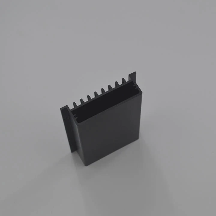Black Anodized Cnc Stamped Aluminum Heatsink Profile