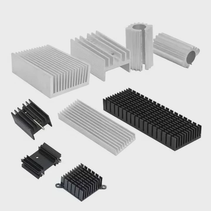 Extruded Aluminum Alloy Heat Sink - Cutting Punching Anodized Options