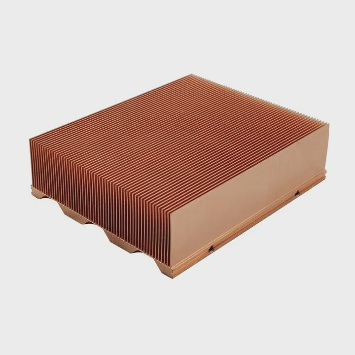 Skived Fin Aluminum Heatsink For Telecom