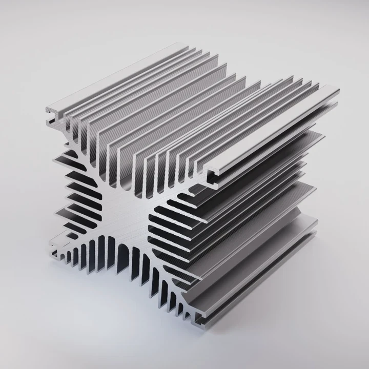 Flexible Insert Stacked Folded Fin Aluminum Extrusion Heat Sink For Peltier Modules