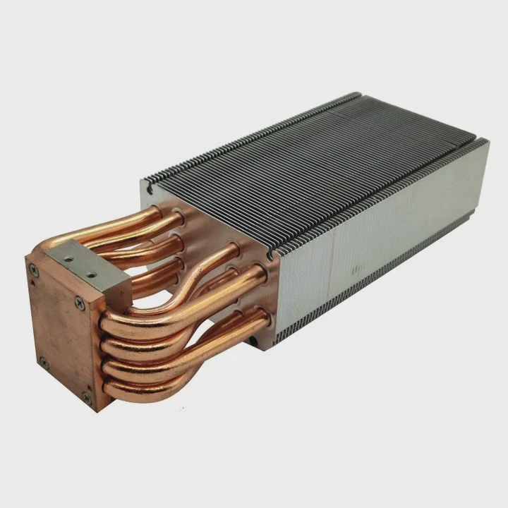 Skived Aluminum Heat Sink With Copper Pipe
