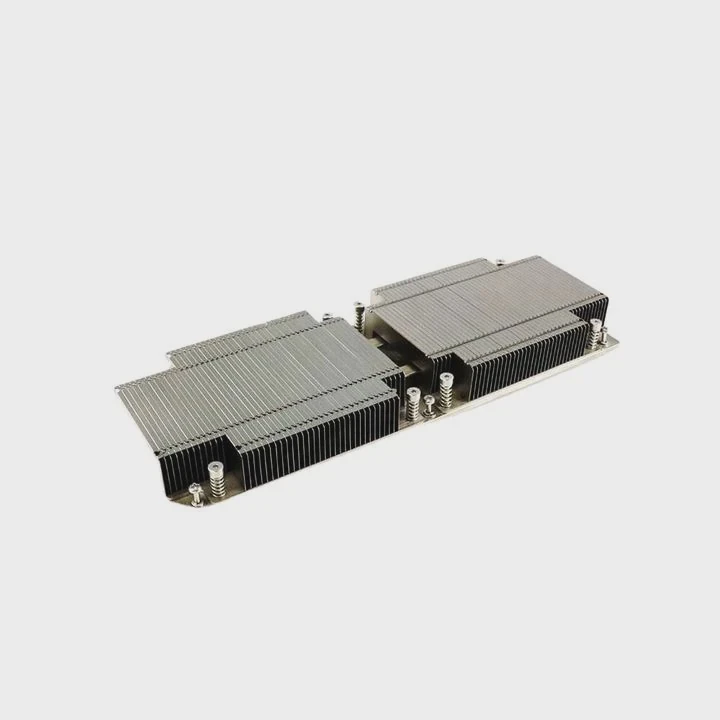 Nickel Copper Heat Pipe Zipper Fin Gpu Cooler