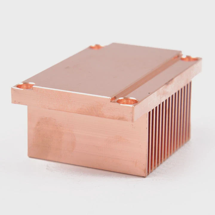 Copper Skived Zipper Fin Heatsink Cnc Processed
