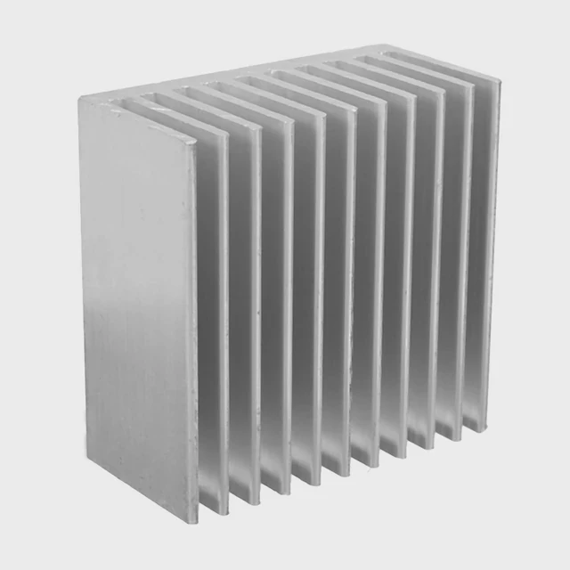 Straight Fin Aluminum Heat Sink Custom Made